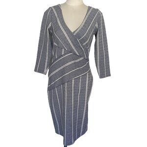 ANTHROPOLOGIE MAEVE Blue/Cream Dress sz S